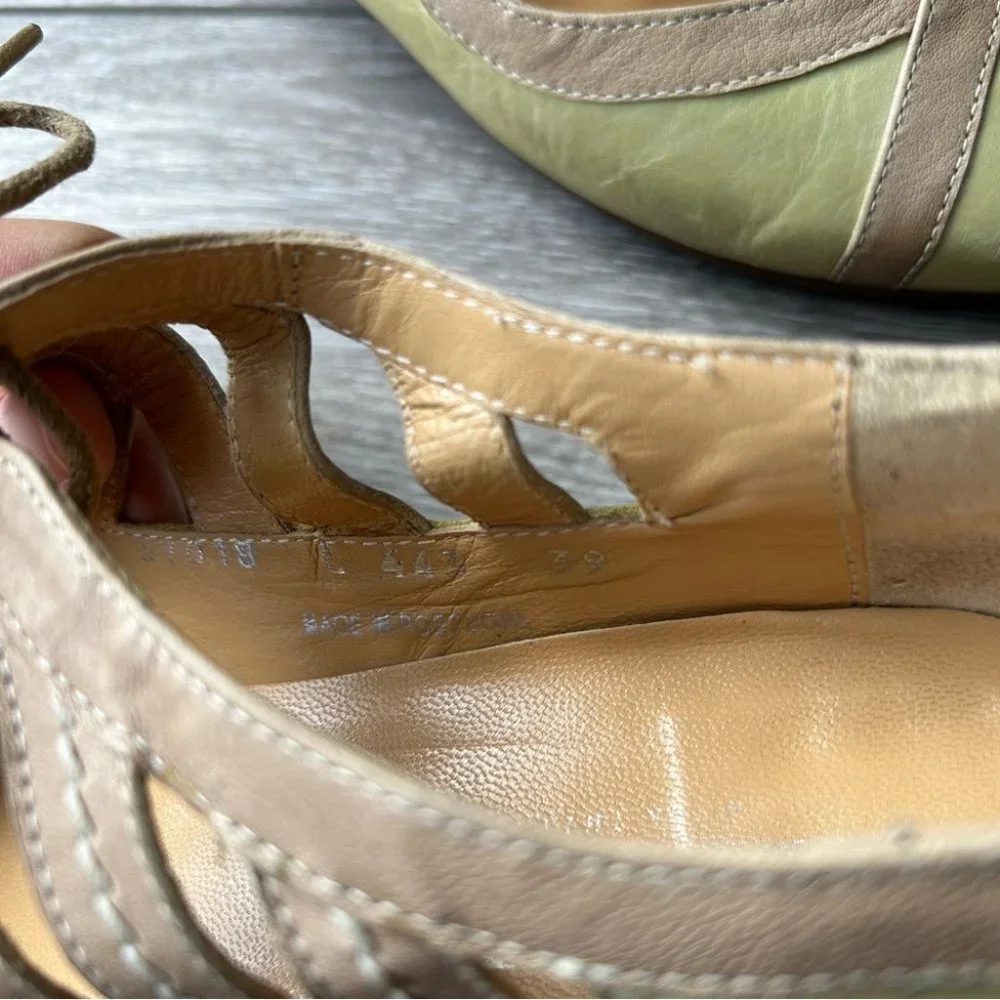 Fidji Lace Up Mary Jane Leather Flats Made in Portugal - Picture 12 of 16